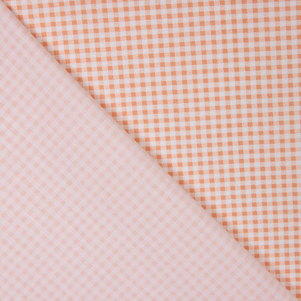 Kinderkleidung aus Bio-Baumwolle Popeline Klein Quadratisch Orange - Ribes y Casals