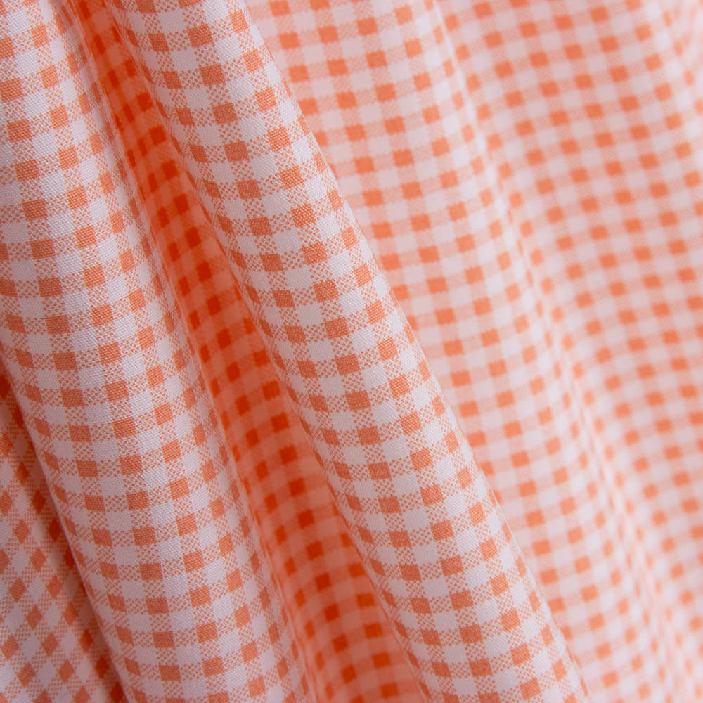 Kinderkleidung aus Bio-Baumwolle Popeline Klein Quadratisch Orange - Ribes y Casals