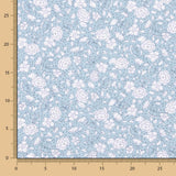 Kinderkleidung aus Bio-Baumwolle Popeline Blau gepunktet Blume - Ribes y Casals