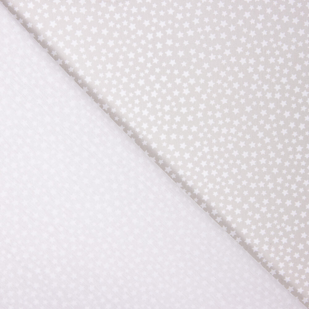 Kinderkleid aus Bio-Baumwolle Popeline Mini Beige Star - Ribes y Casals