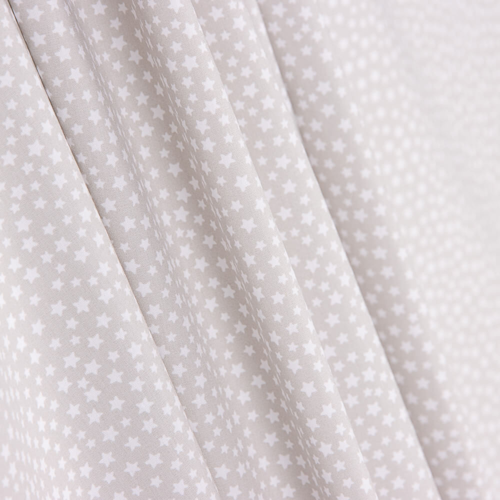 Kinderkleid aus Bio-Baumwolle Popeline Mini Beige Star - Ribes y Casals