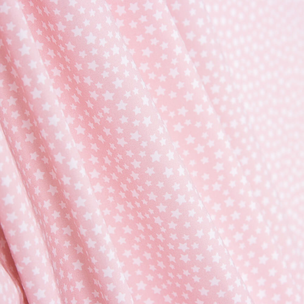 Kinderkleid aus Bio-Baumwolle Popeline Mini Pink Star - Ribes y Casals