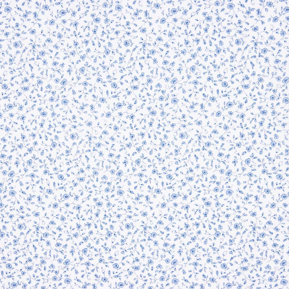 Kinderkleid aus Bio-Baumwolle Popeline Mini Flower Blau - Ribes y Casals