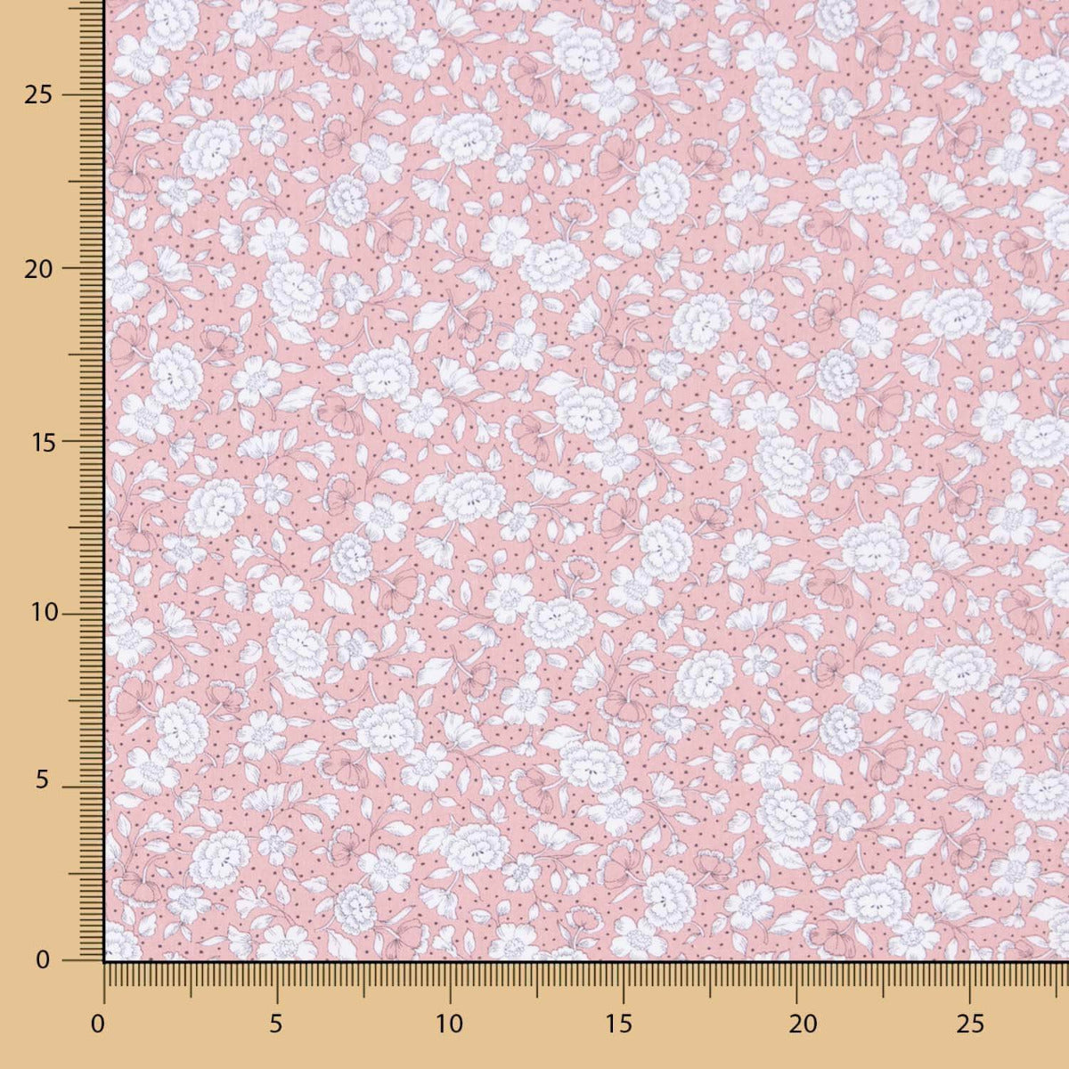 Kinderkleidung aus Bio-Baumwolle Popeline Mini Flower Dots Rosa - Ribes y Casals