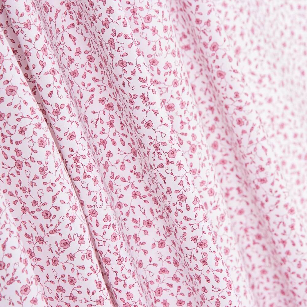 Kinderkleid aus Bio-Baumwolle Popeline Mini Rosa Blume - Ribes y Casals