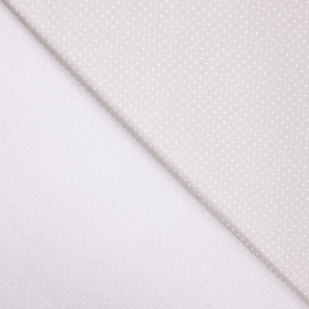 Kinderkleid aus Bio-Baumwolle Popeline Mini Polka Dot Beige - Ribes y Casals