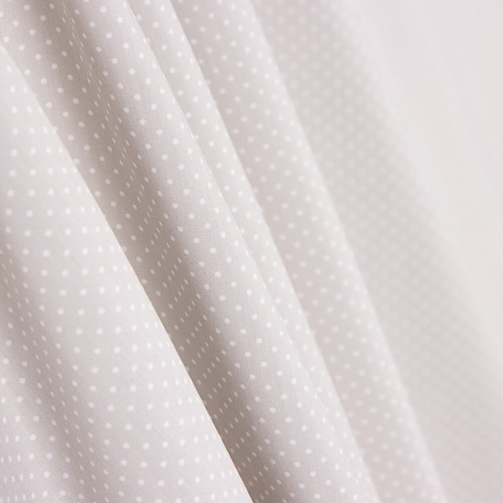 Kinderkleid aus Bio-Baumwolle Popeline Mini Polka Dot Beige - Ribes y Casals