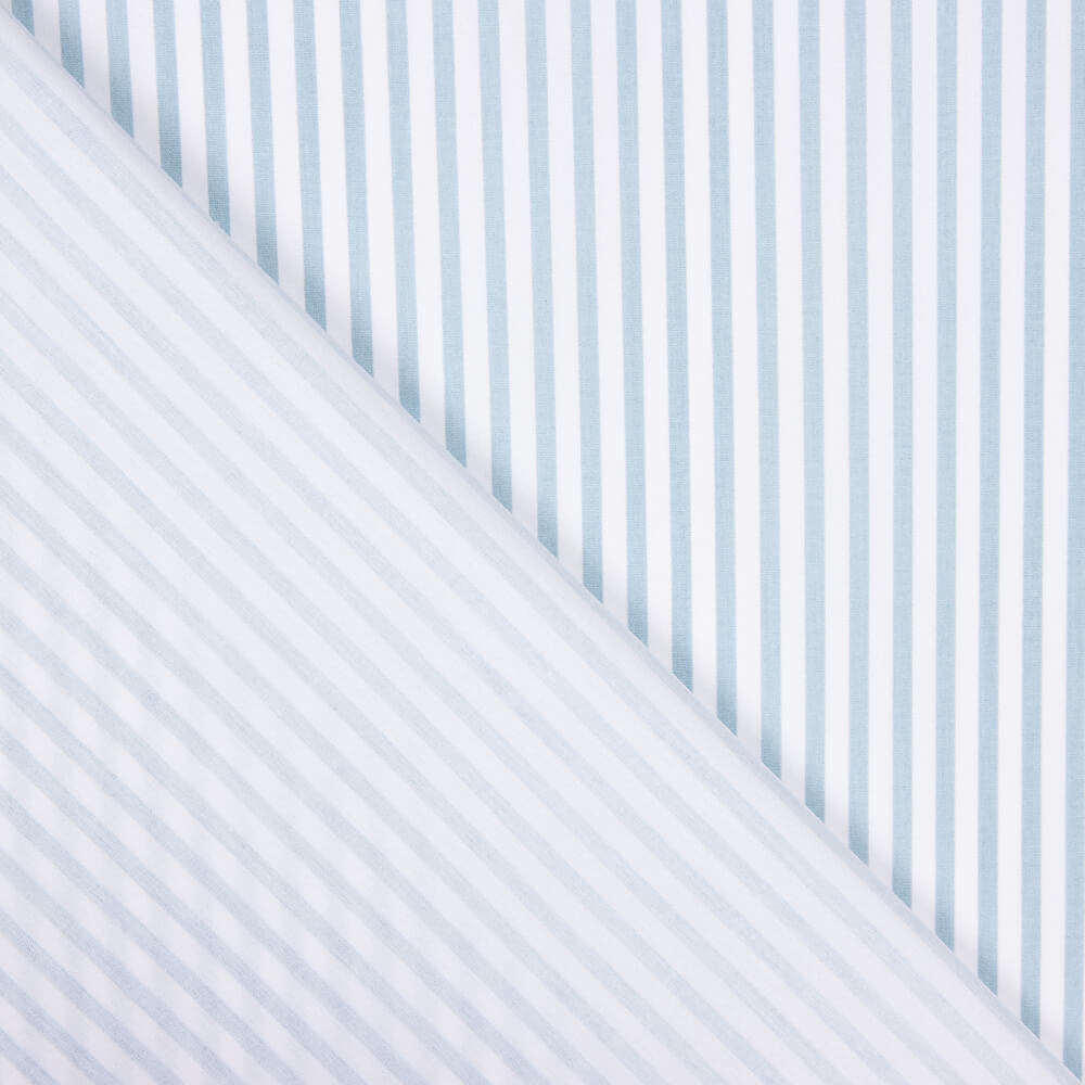 Kinderkleidung aus Bio-Baumwolle Popeline Mini Stripes Blau - Ribes y Casals
