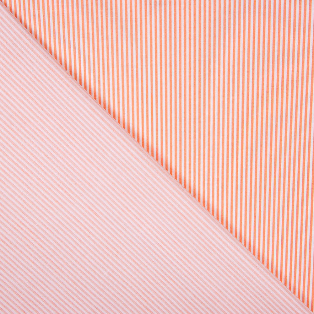 Kinderkleidung aus Bio-Baumwolle Popeline Mini Stripes Orange - Ribes y Casals