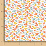 Kinderkleid aus Bio-Baumwolle Popeline Fisch Koralle - Ribes y Casals