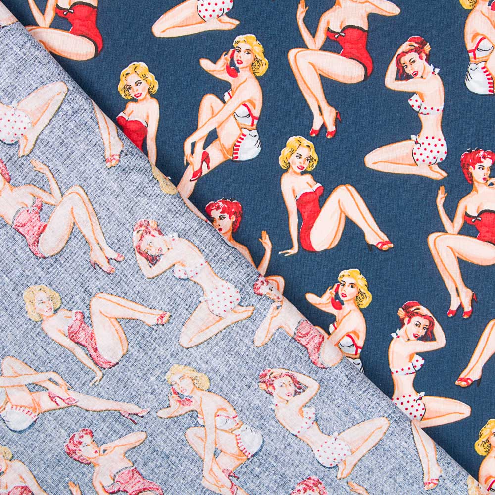 Pin Up Baumwolle Popeline - Ribes y Casals