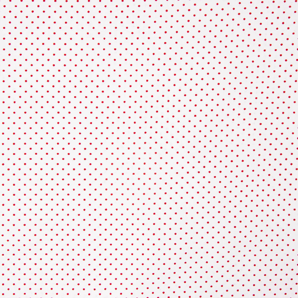 Polka Dot Baumwoll-Popeline Weiß - Ribes y Casals