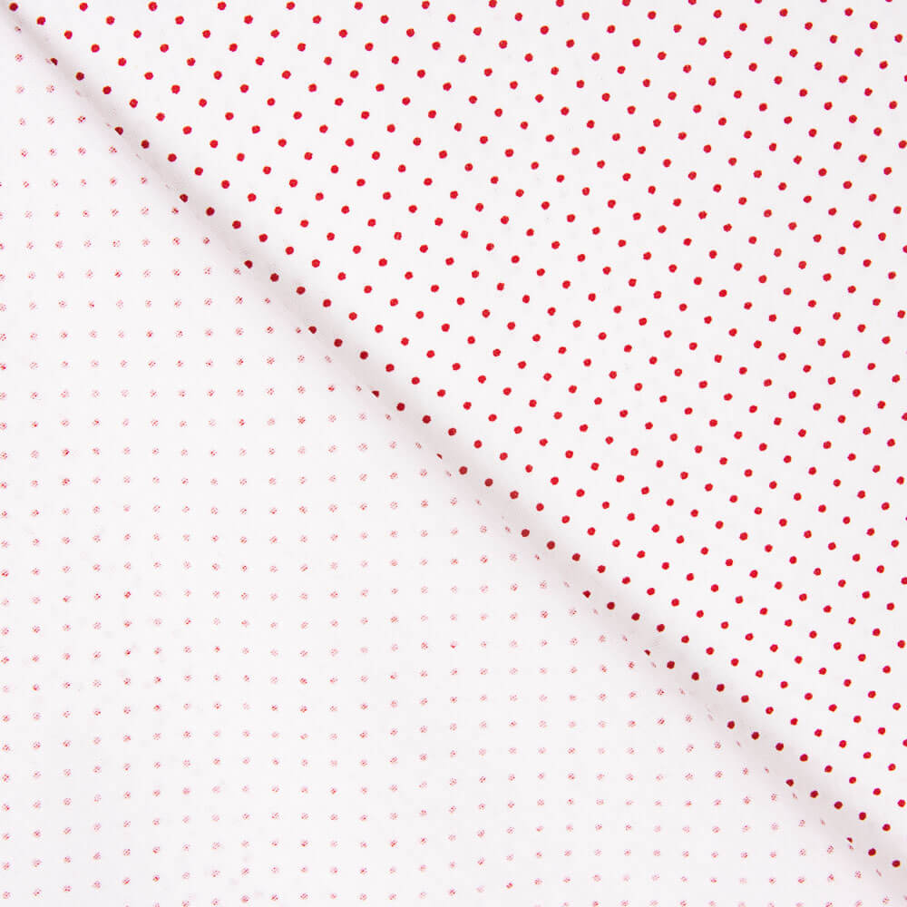 Polka Dot Baumwoll-Popeline Weiß - Ribes y Casals