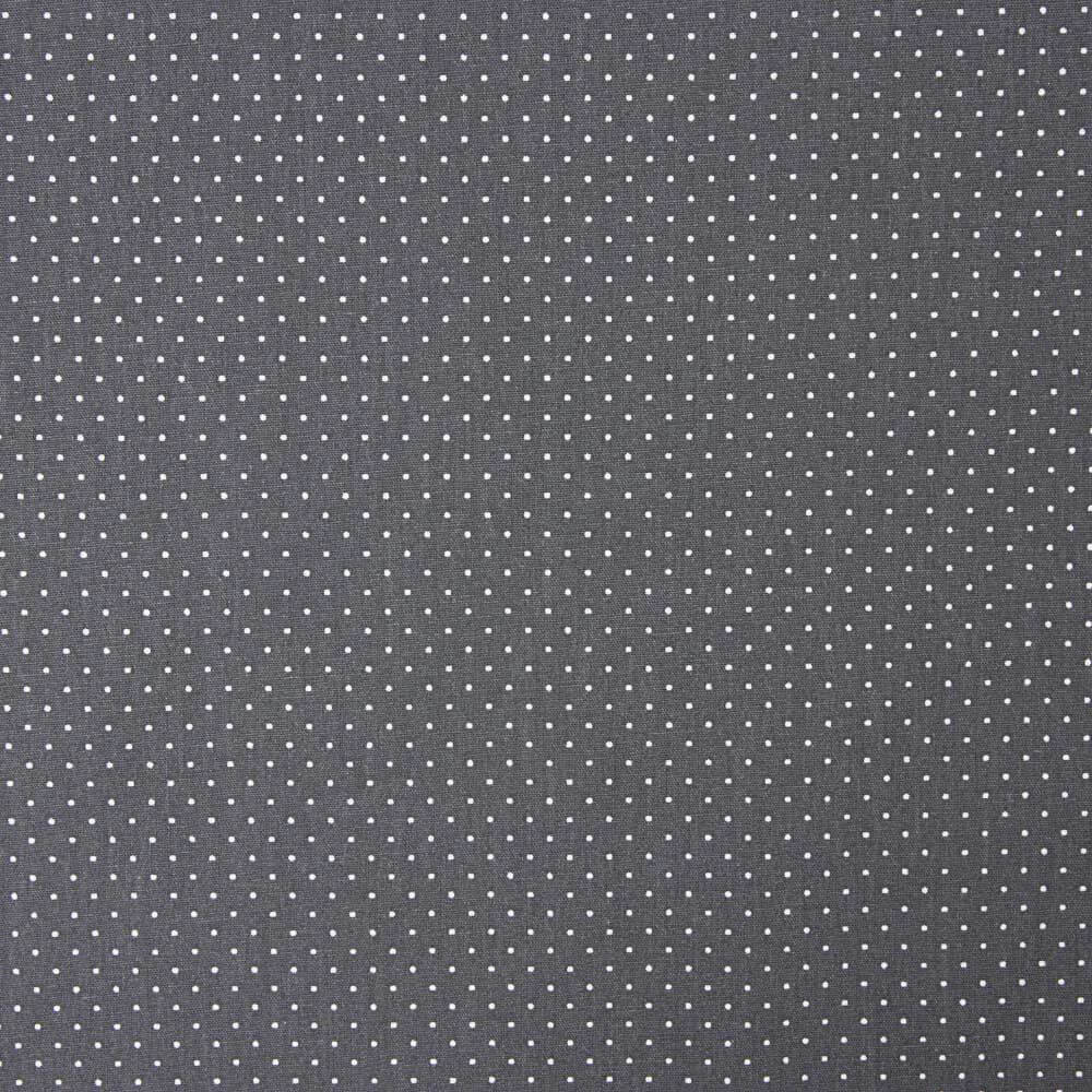 Polka Dot Baumwoll-Popeline Grau - Ribes y Casals
