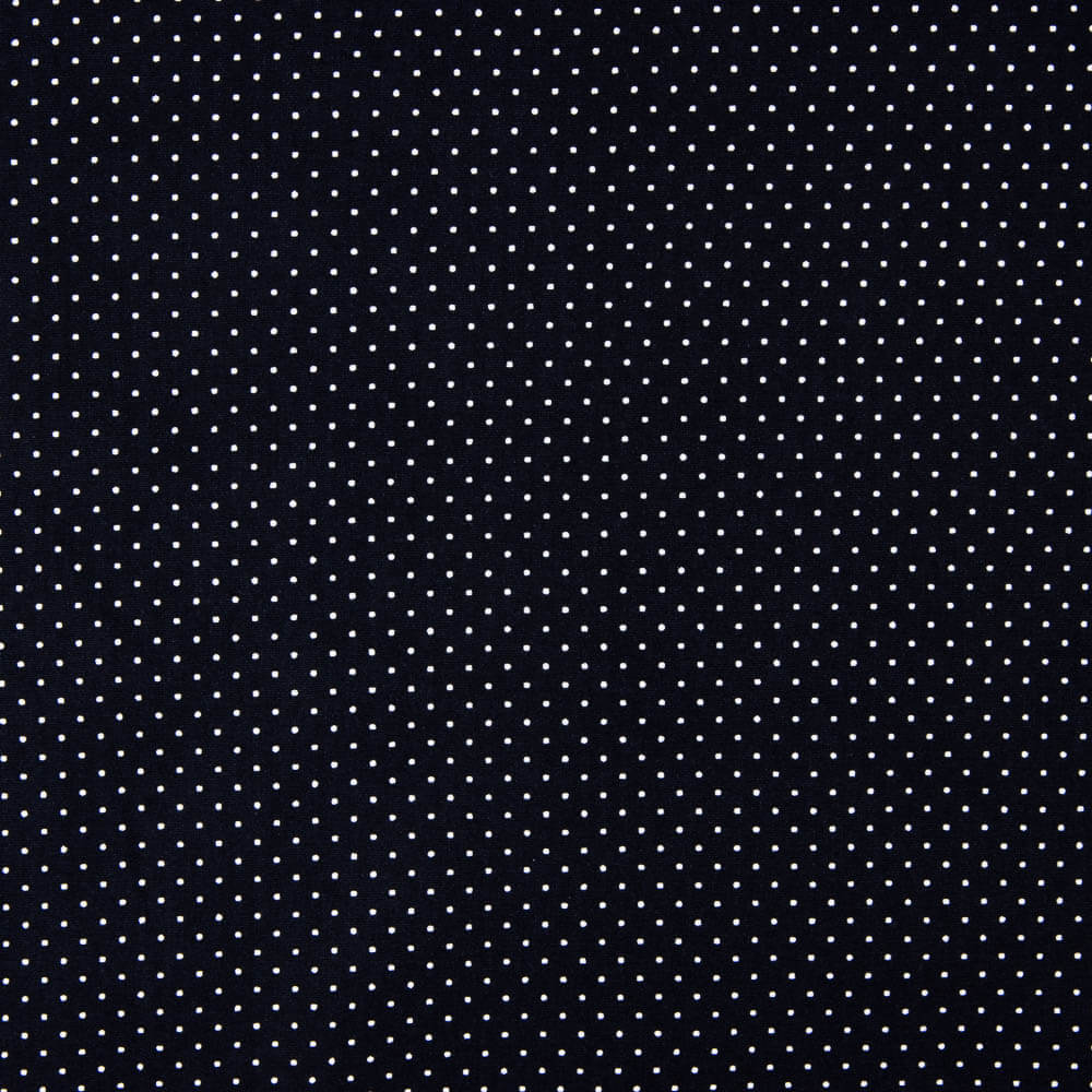Polka Dot Baumwoll-Popeline Navy - Ribes y Casals