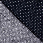 Polka Dot Baumwoll-Popeline Navy - Ribes y Casals