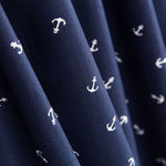 Marineblaue Anker-Popeline - Ribes y Casals