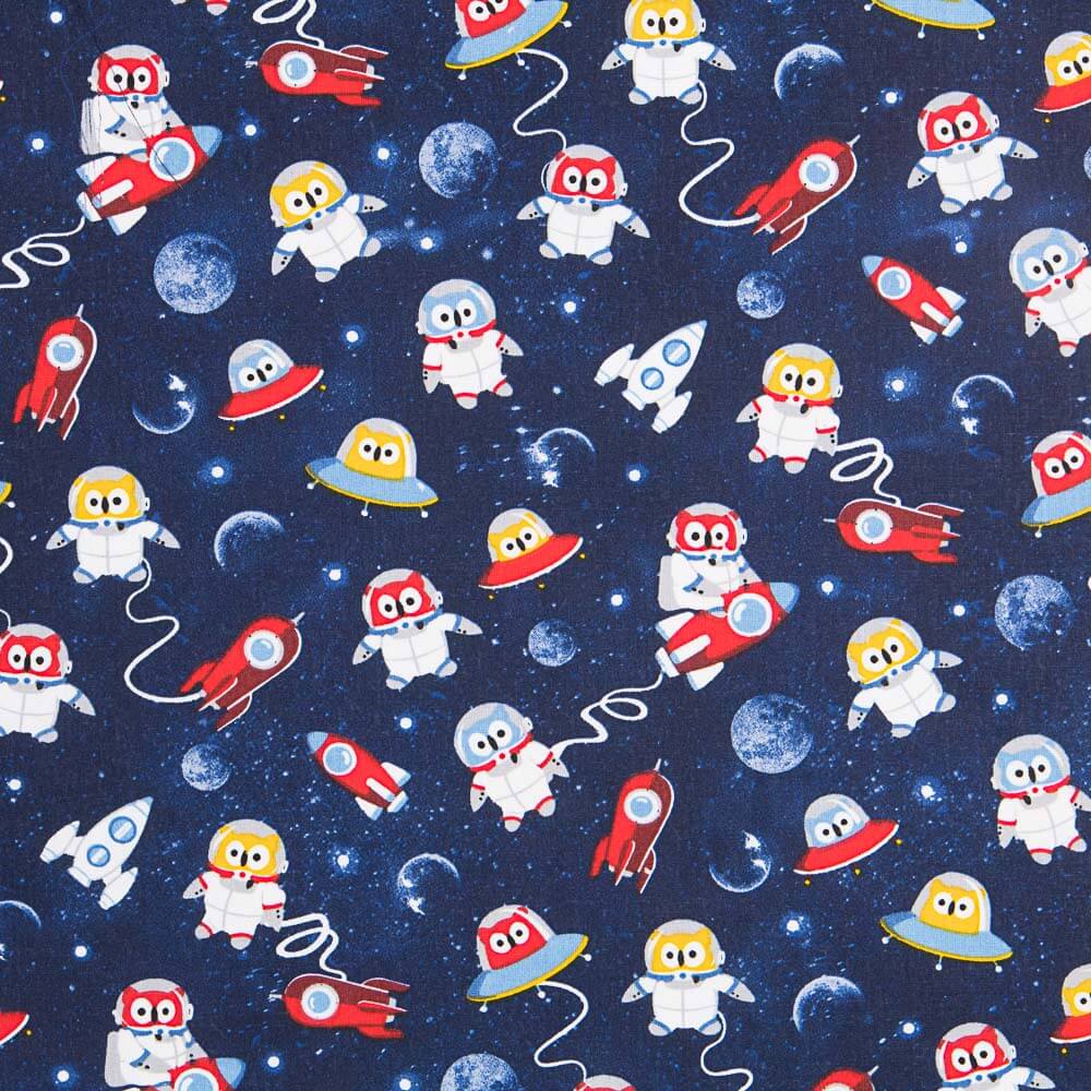 Oeko-Tex® Astronaut Eule Popeline - Ribes y Casals