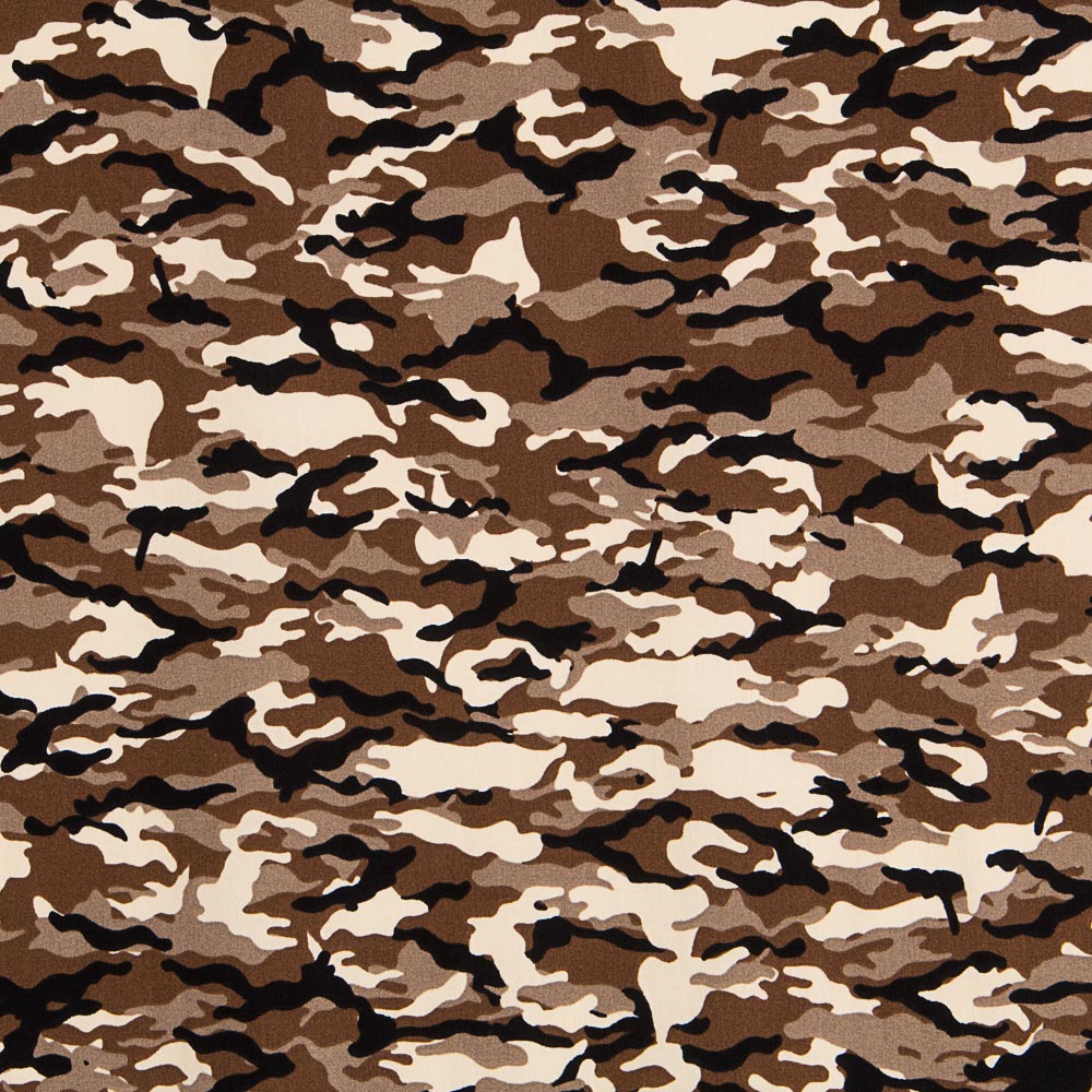 Camouflage Popeline Braun - Ribes y Casals