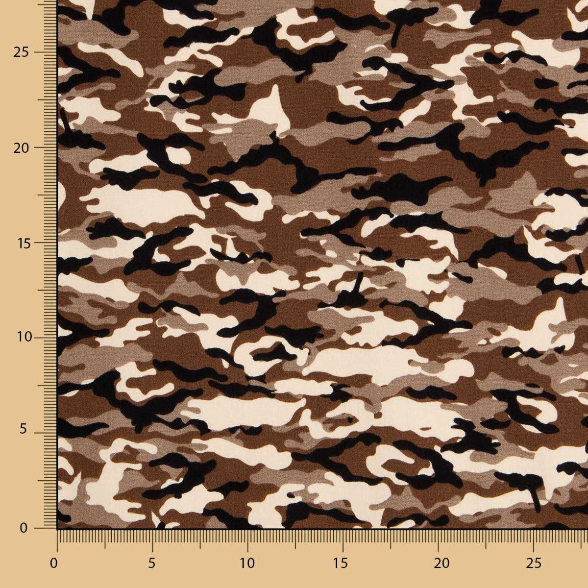 Camouflage Popeline Braun - Ribes y Casals