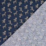 Zebra Popeline Blau - Ribes y Casals