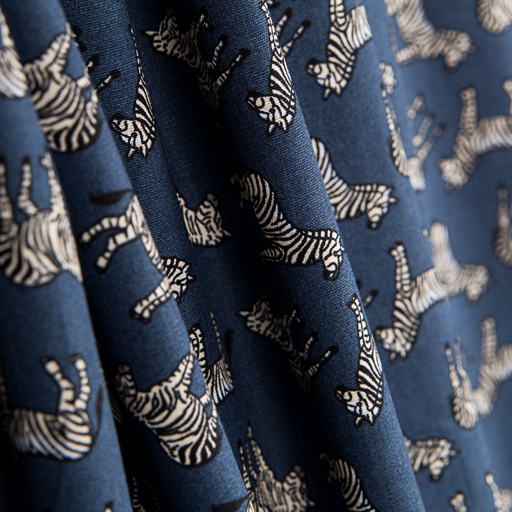 Zebra Popeline Blau - Ribes y Casals