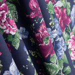 Cretona Flamenco Druck Popeline Marineblau - Ribes y Casals