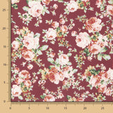 Flamenca Bedruckte Popeline Cretona Granat - Ribes y Casals