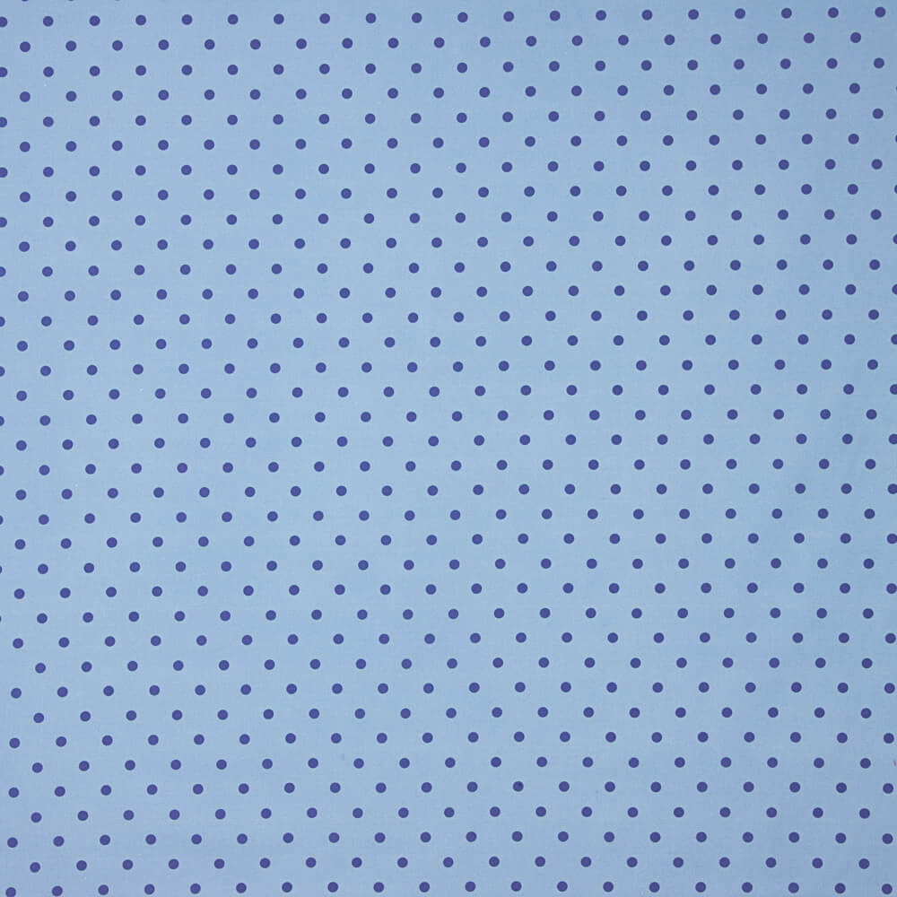 Flamenco bedruckte Popeline mit Polka Dots 10mm Baltic Blue - Ribes y Casals