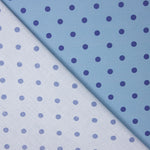 Flamenco bedruckte Popeline mit Polka Dots 10mm Baltic Blue - Ribes y Casals