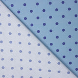 Flamenco bedruckte Popeline mit Polka Dots 10mm Baltic Blue - Ribes y Casals