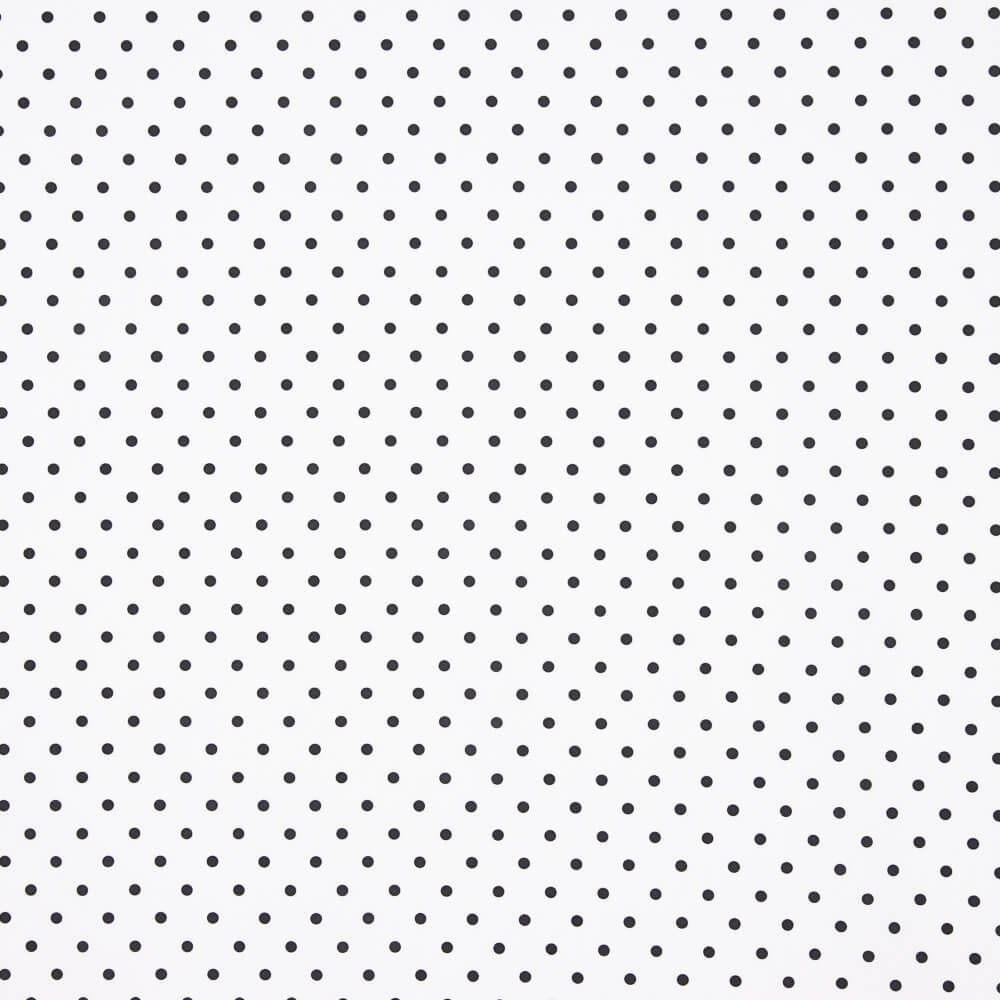Flamenco bedruckte Popeline mit Polka Dots 10mm Weiß - Ribes y Casals