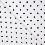 Flamenco bedruckte Popeline mit Polka Dots 10mm Weiß - Ribes y Casals
