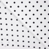 Flamenco bedruckte Popeline mit Polka Dots 10mm Weiß - Ribes y Casals