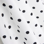 Flamenco bedruckte Popeline mit Polka Dots 10mm Weiß - Ribes y Casals
