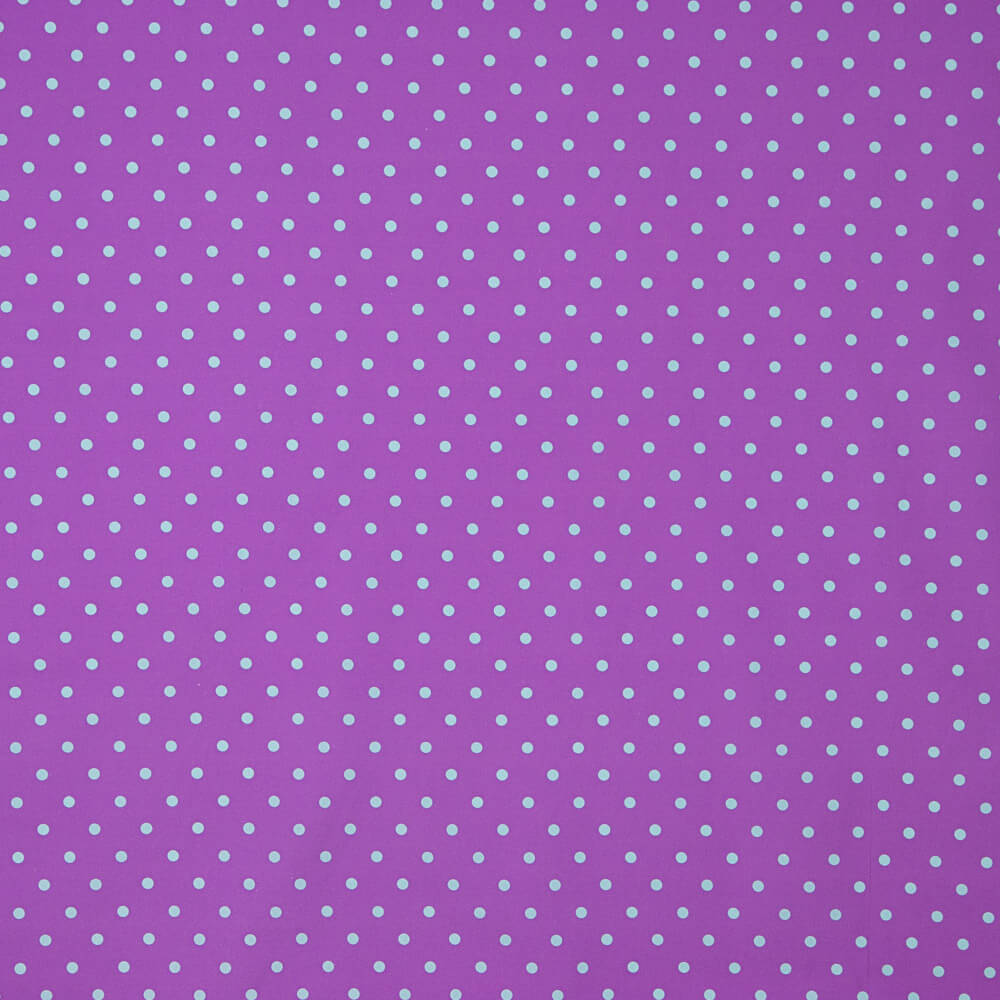 Flamenco bedruckte Popeline mit Polka Dots 10mm Lila - Ribes y Casals