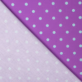 Flamenco bedruckte Popeline mit Polka Dots 10mm Lila - Ribes y Casals