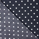 Flamenco Pointed Poplin Print Flamenca Dots 10mm Dunkelblau - Ribes y Casals