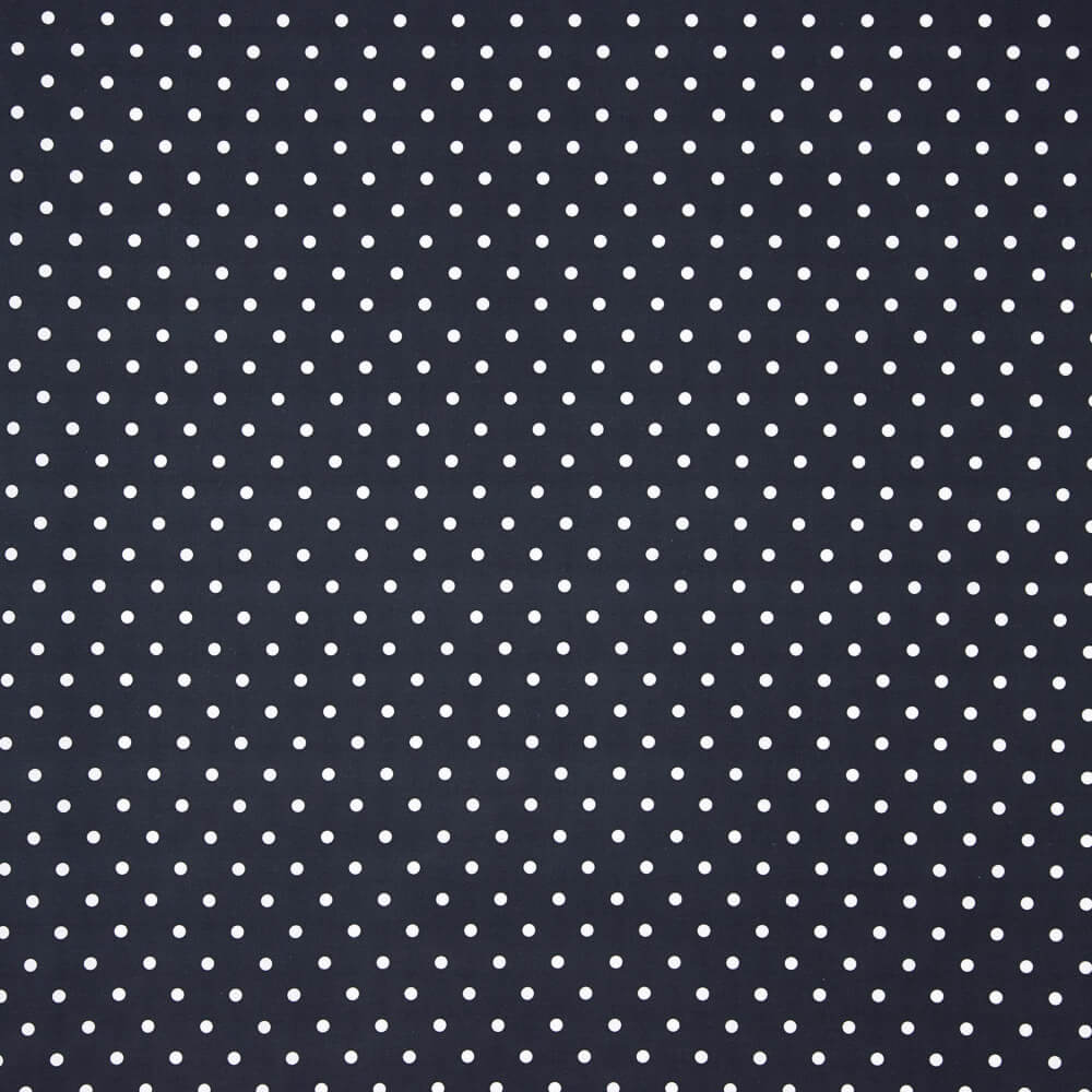 Flamenco Pointed Poplin Print Flamenca Dots 10mm Dunkelblau - Ribes y Casals