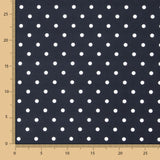 Flamenco Pointed Poplin Print Flamenca Dots 10mm Dunkelblau - Ribes y Casals