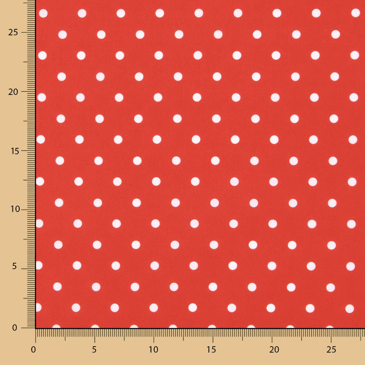 Flamenco Spitze Popeline Druck Flamenca Dots 10mm Rot - Ribes y Casals