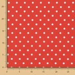 Flamenco Spitze Popeline Druck Flamenca Dots 10mm Rot - Ribes y Casals