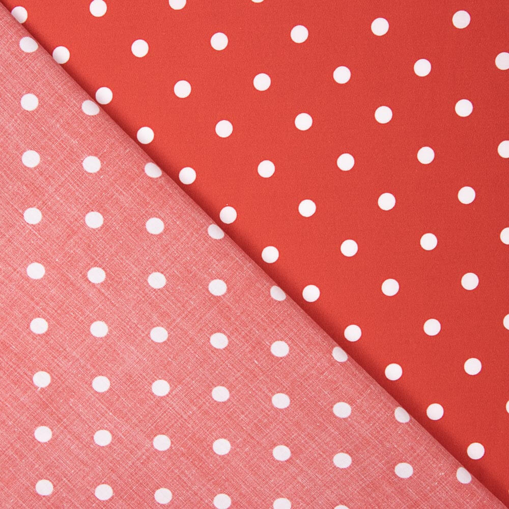 Flamenco Spitze Popeline Druck Flamenca Dots 10mm Rot - Ribes y Casals