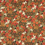 Cotton Flower Print Lily Schwarz - Ribes y Casals