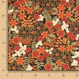Cotton Flower Print Lily Schwarz - Ribes y Casals