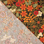 Cotton Flower Print Lily Schwarz - Ribes y Casals
