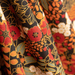 Cotton Flower Print Lily Schwarz - Ribes y Casals