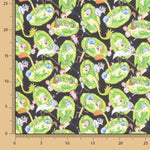 Rick And Morty Lizensierte Popeline Grün - Ribes y Casals