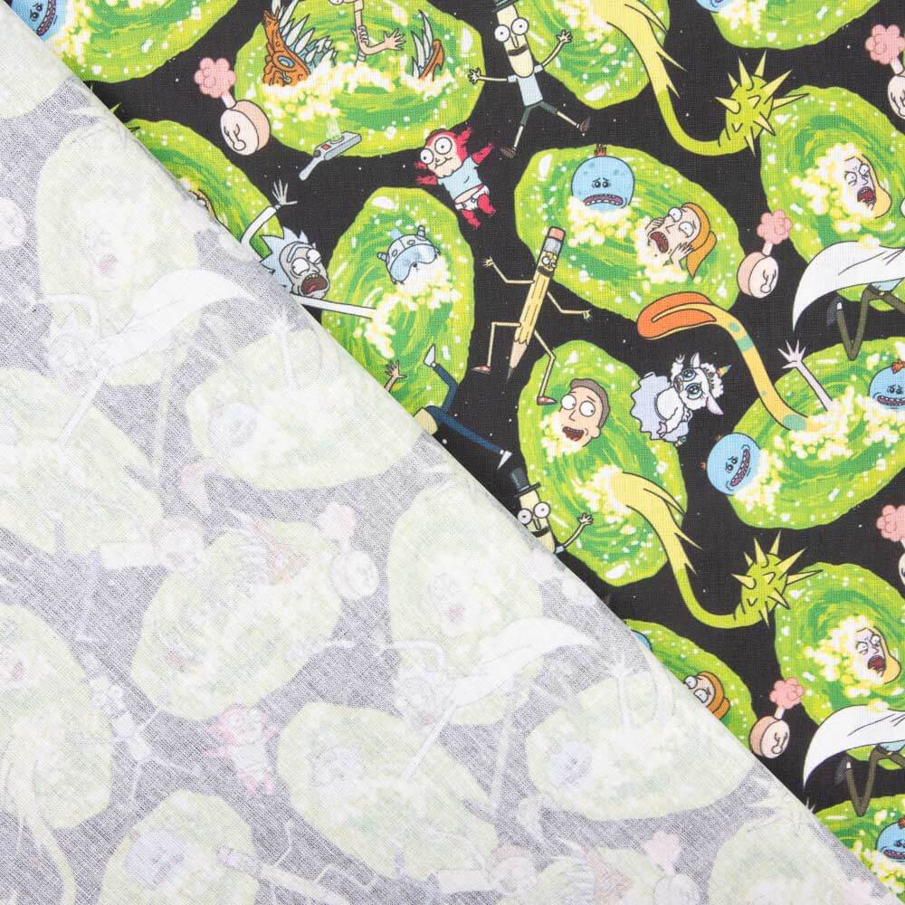 Rick And Morty Lizensierte Popeline Grün - Ribes y Casals