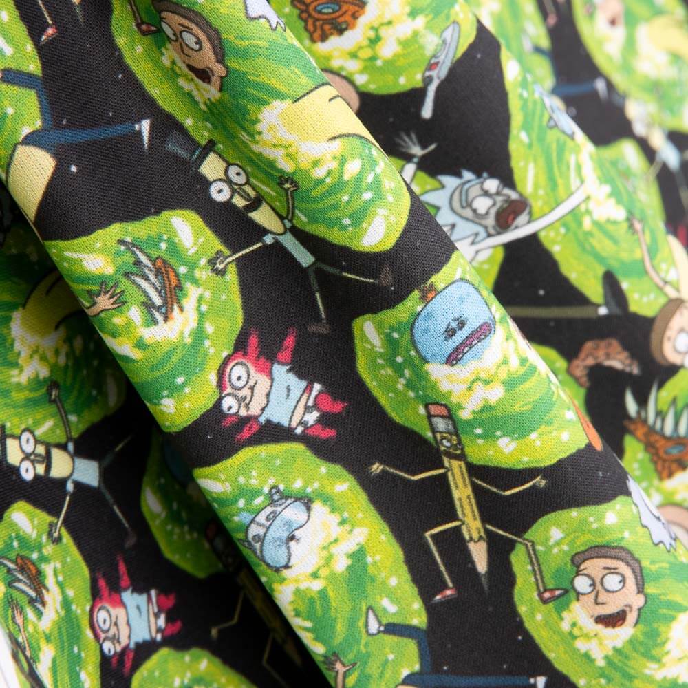 Rick And Morty Lizensierte Popeline Grün - Ribes y Casals